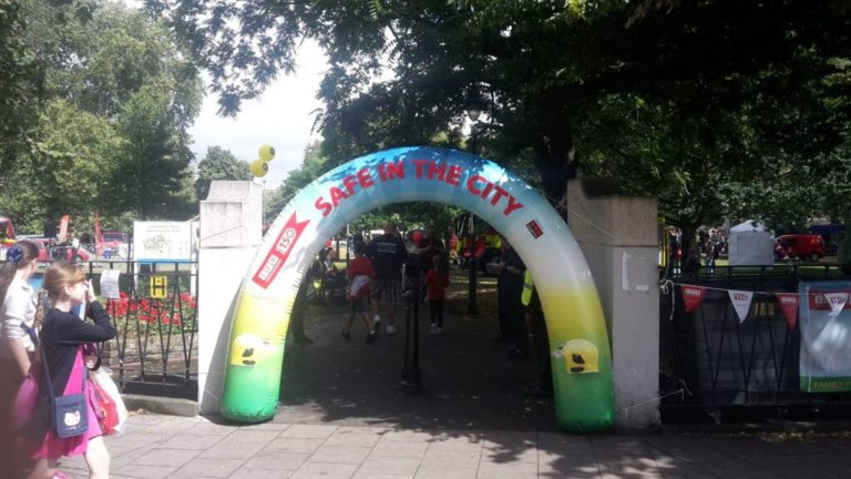 Giant Inflatable Safe in the City