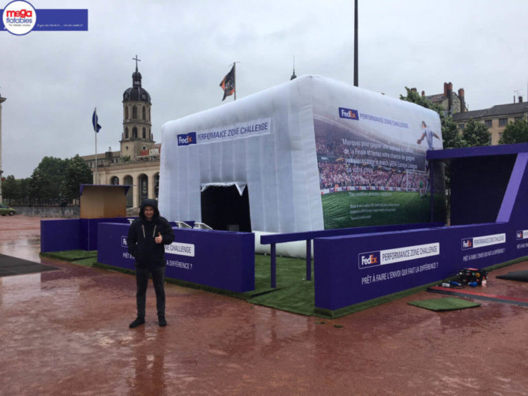 Giant Inflatable FedEX Performance Zone Challenge Cube Inflatable