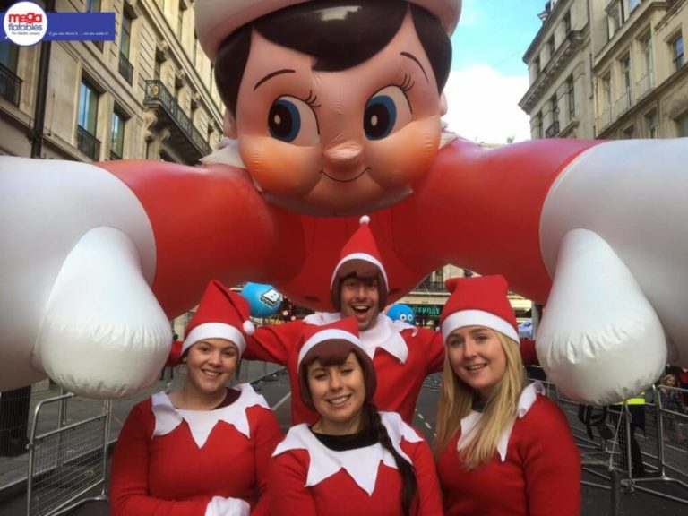 Giant Inflatable Christmas Elf Parade