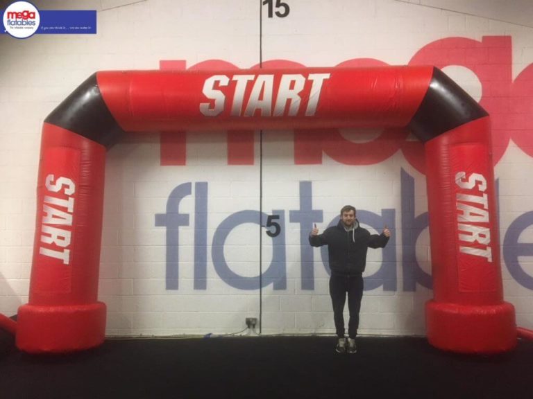 Giant Inflatable Red, Black Race Arch Start