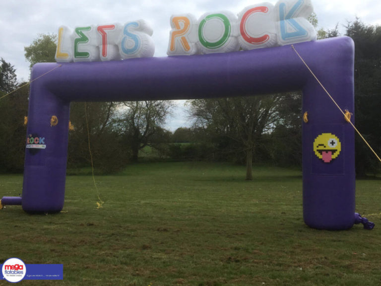 Giant Inflatable Lets Rock Arch