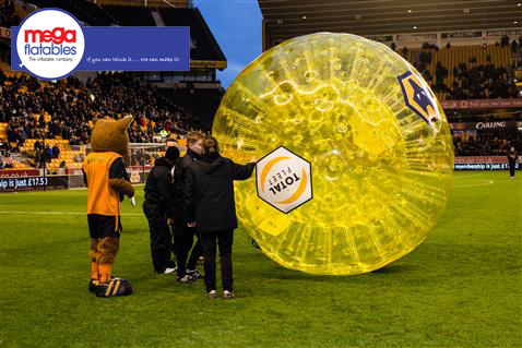 inflatable zorbs at wolves fc Inflatable spheres event Inflatables