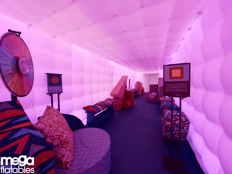 Light up inflatable building