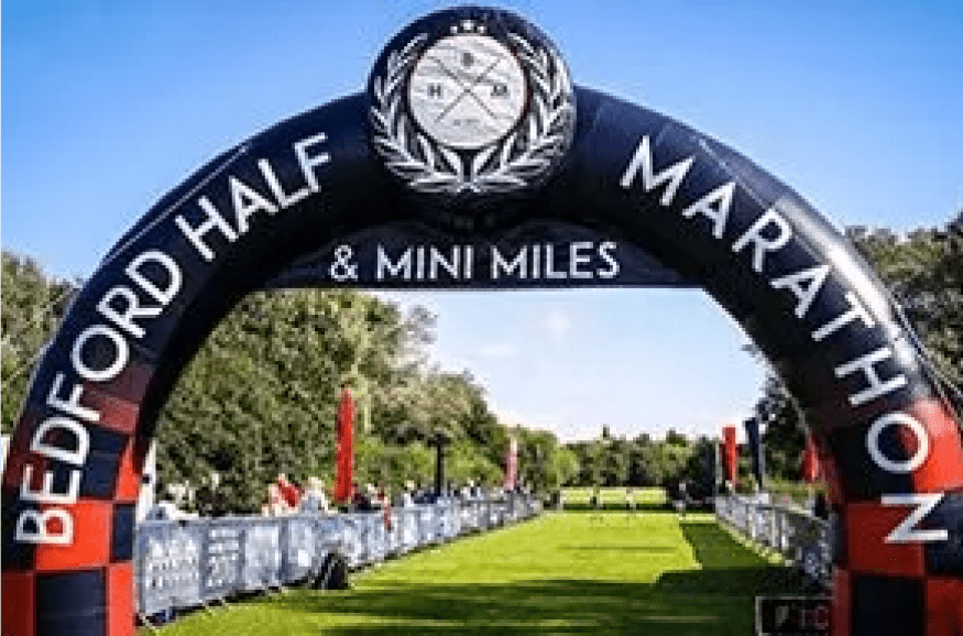Inflatable arch for Bedford Half Marathon