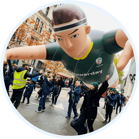 Inflatable Man for 'Powerday' Sports event